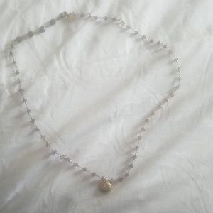 Purple and gold necklace